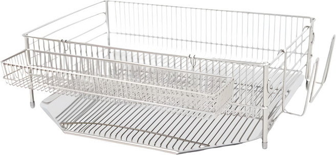 comet 不鏽鋼餐具瀝水架 45 x 31 x 14cm, 銀色, 1個, 1層