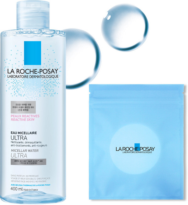 라로슈포제 미셀라 클렌징 워터 울트라 리엑티브 + 화장솜 30매, 400ml, 1개