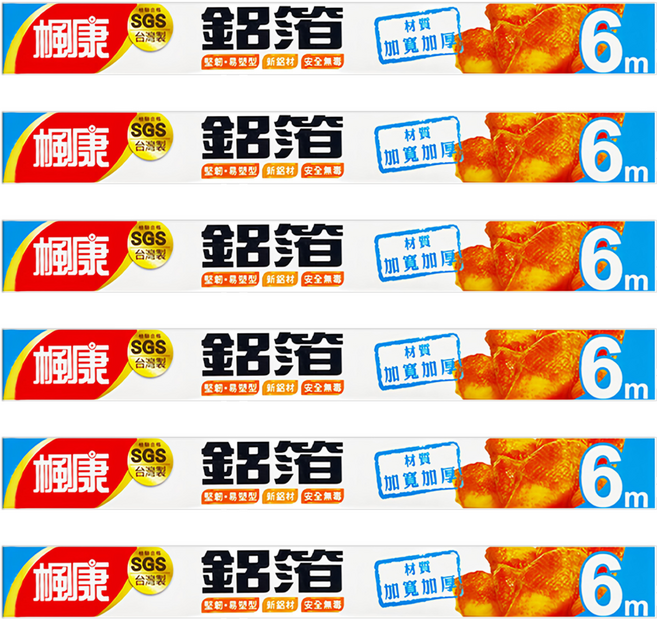 楓康 加寬加厚鋁箔紙, 6m, 6盒