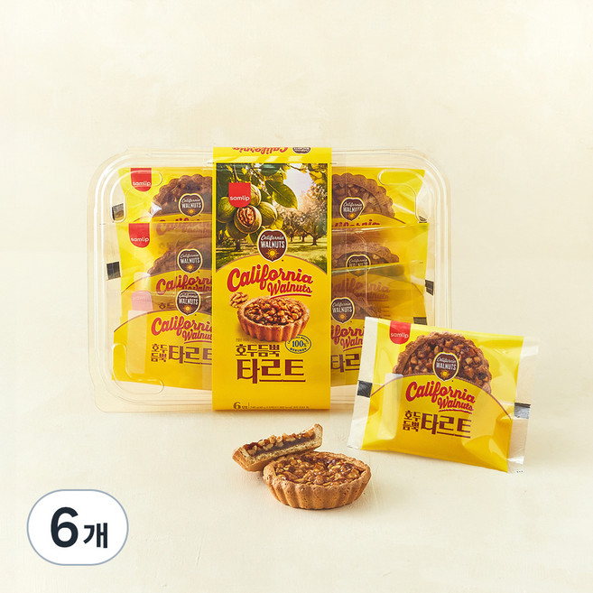 삼립 캘리포니아 호두듬뿍 타르트 6입, 6개, 240g