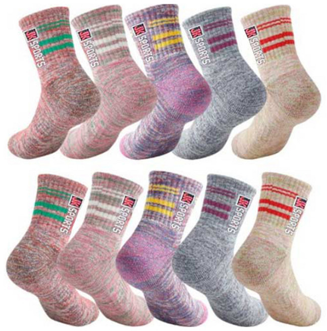 제이케이 여성용 이중바닥 등산양말 단목, 랜덤 발송, 10개