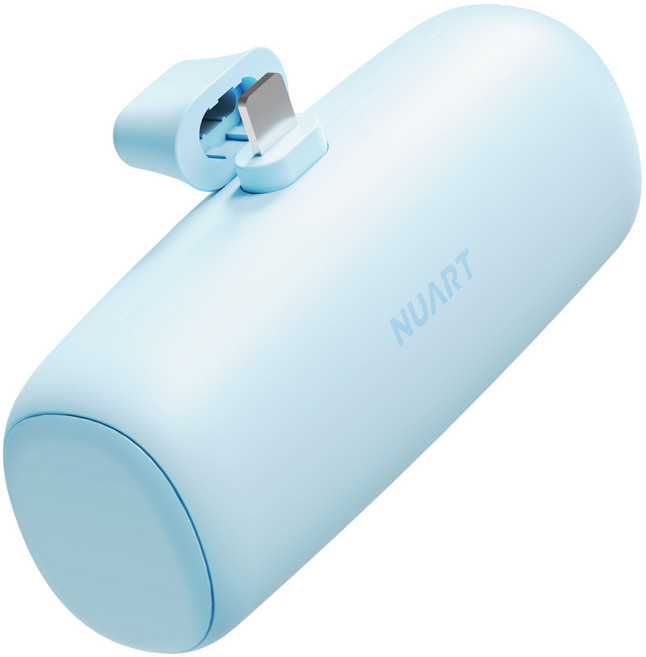 누아트 도킹형 미니 보조배터리 5000mAh, SPE-PA5GPQ8P(애플8핀), 스카이 블루