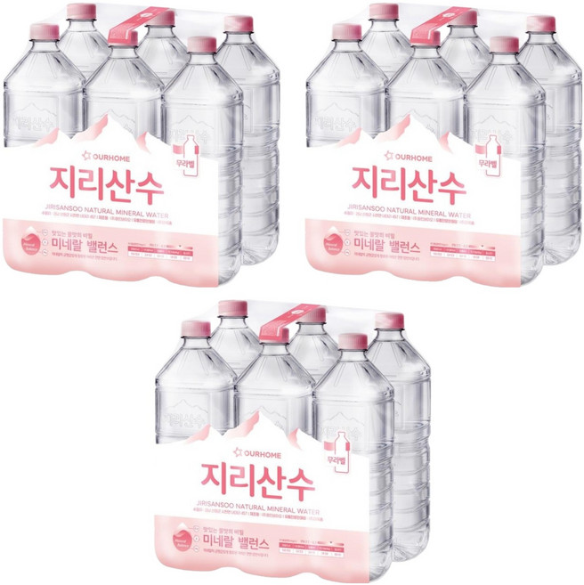 지리산수 무라벨, 2L, 18개