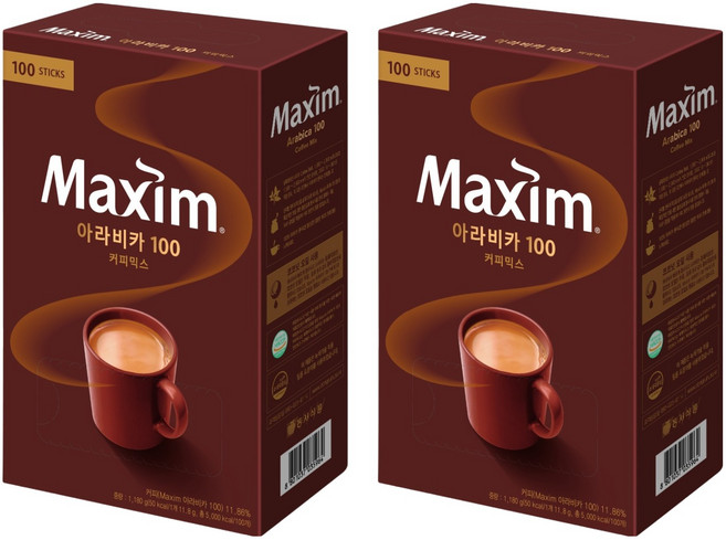 맥심 아라비카 100 커피믹스, 11.8g, 100개입, 2개