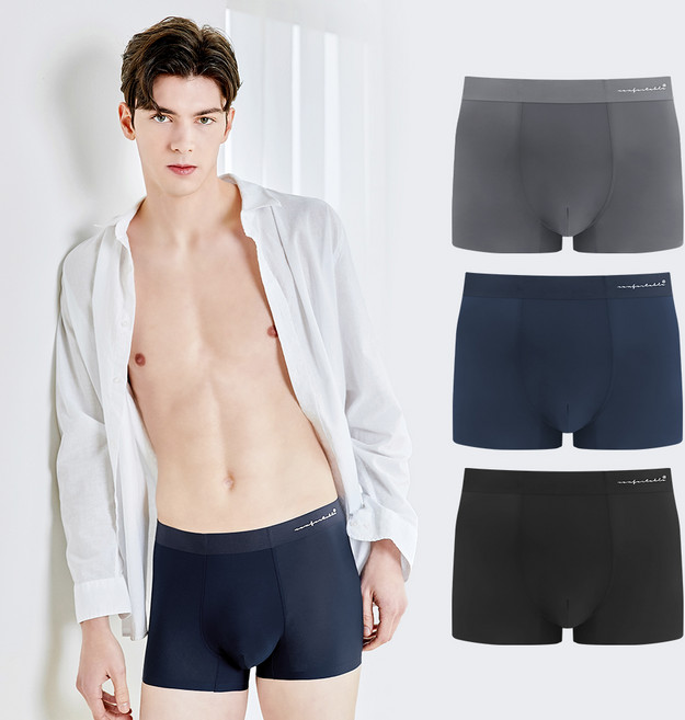 제임스딘 남성용 소프트 심리스 무봉제 드로즈팬티 3종 세트