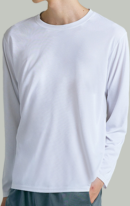 테라우드 남녀공용 주름 드라이 라운드 긴팔티