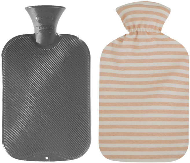 파쉬 양면빗살 보온물주머니 2L 랜덤발송 + 면커버 세트, 1세트