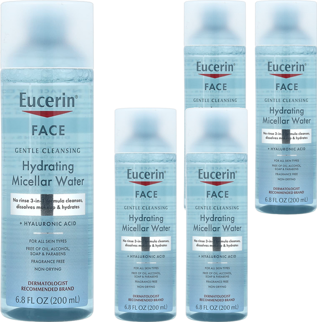 Eucerin 玻尿酸三合一化妝水, 5個, 200ml