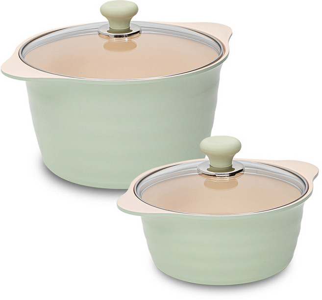 드림셰프 OSLO 인덕션 허브 냄비세트 2종, 혼합색상, 양수냄비 20cm + 곰솥냄비 26m, 1세트