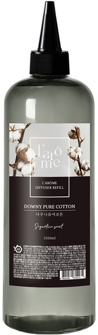 Larome 디퓨저 리필, 다우니퓨어코튼, 1.05L, 1개