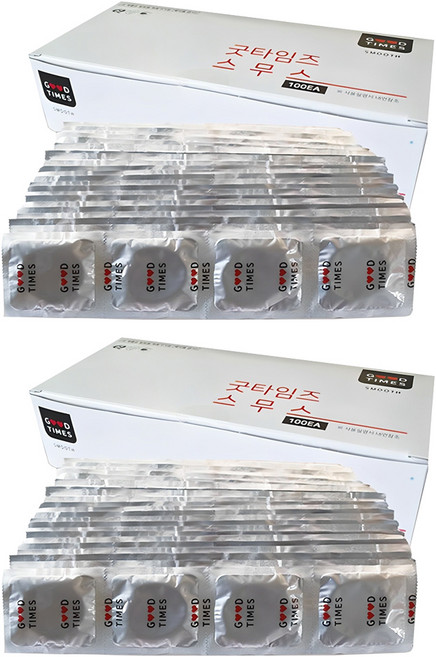 굿타임즈 스무스 콘돔, 100개입, 2개