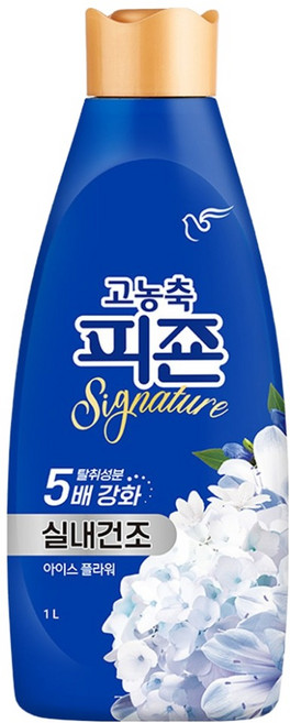 피죤 시그니처 고농축 실내건조 섬유유연제 아이스 플라워 본품, 1L, 1개