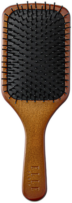 ELLE PARIS 우든 패들 브러쉬, 1개, 브라운