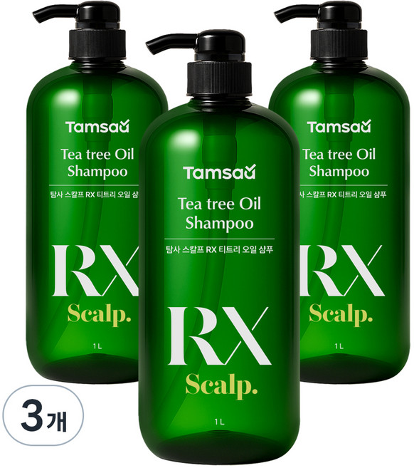 탐사 스칼프 RX 티트리오일 샴푸, 3개, 1L