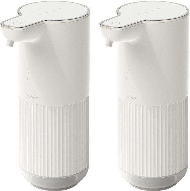 무아스 퓨어 라인 젤타입 자동 디스펜서, 화이트, 2개