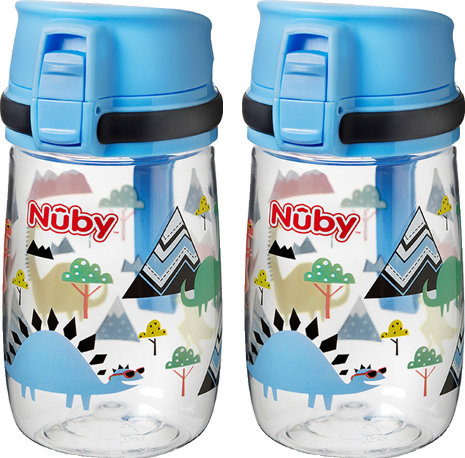 누비 정글 유아물병, 300ml, 2개, 다이노소어블루