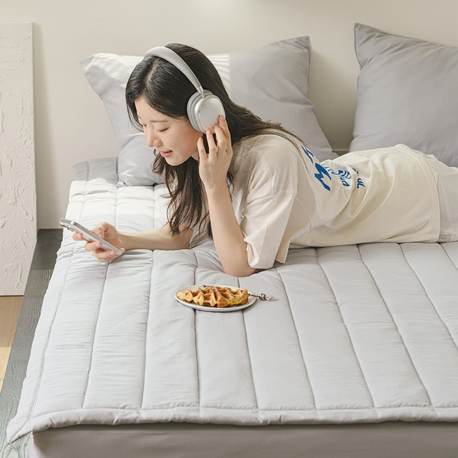 아망떼 뉴데이즈 먼지없는 무소음 침대패드, 그레이