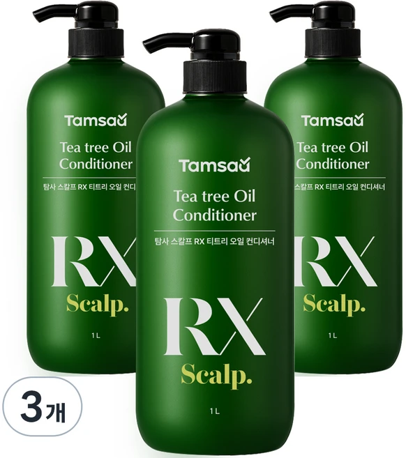 탐사 스칼프 RX 티트리오일 컨디셔너, 3개, 1L - 쿠팡