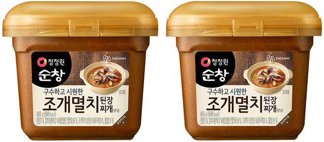 청정원순창 조개멸치 된장찌개 양념, 450g, 2개