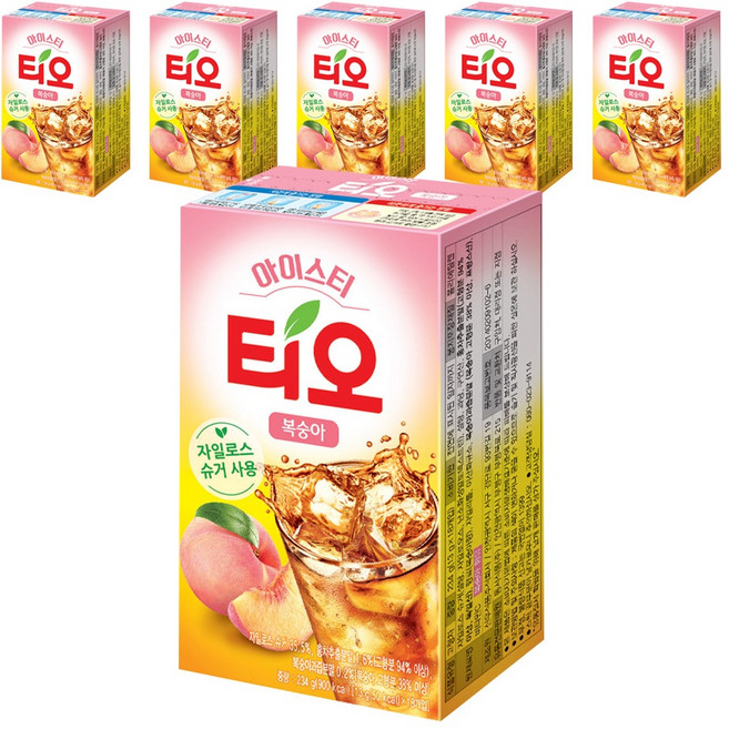 동서티오 아이스티 복숭아맛, 13g, 18개입, 6개