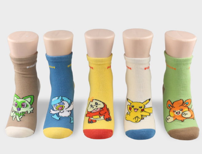 포켓몬스터 아동용 중목 양말 5족 세트 PK-25