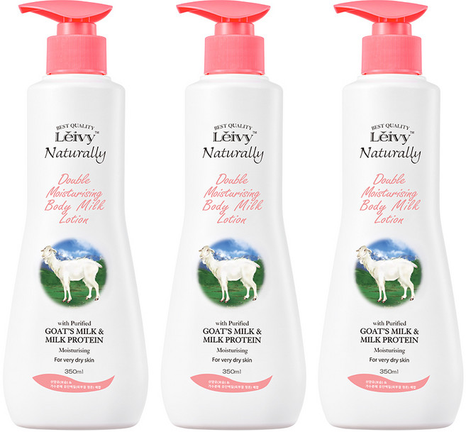 레이비 산양유 바디로션 플로럴 코튼향, 350ml, 3개