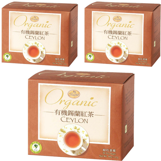 Magnet 曼寧 有機錫蘭紅茶, 3g, 20包, 3盒