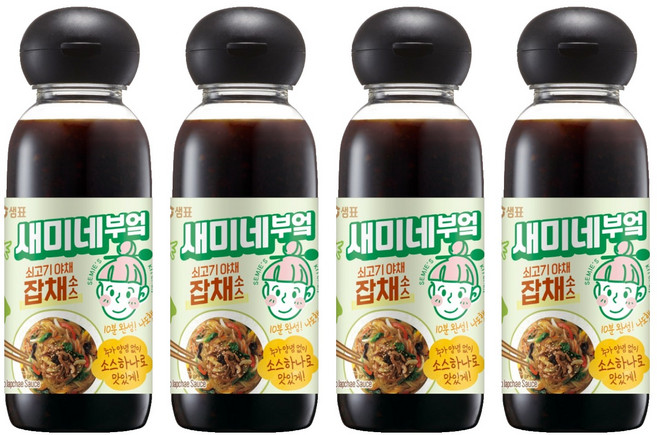 새미네부엌 쇠고기 야채 잡채소스, 4개, 300ml