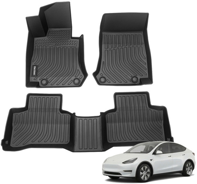 더존 입체포집 TPE 카매트 풀세트, 테슬라 모델Y(2020~2021), 올블랙