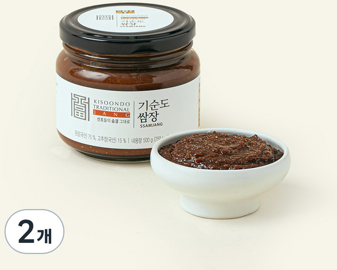 기순도전통장 쌈장, 500g, 2개