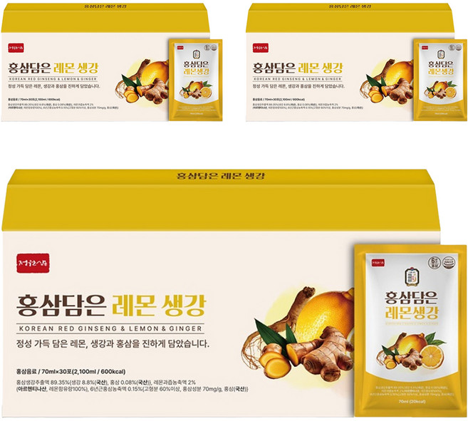 정원삼 홍삼 담은 레몬 생강, 70ml, 90개