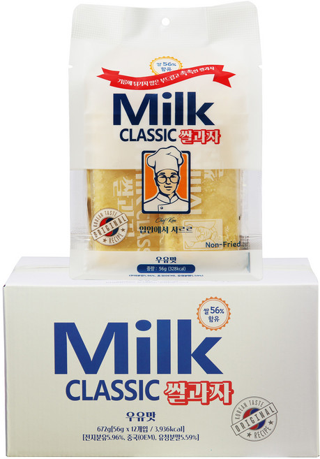 밀크클래식쌀과자 우유맛 12p, 672g, 1개