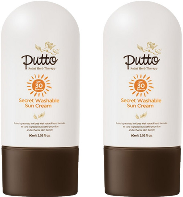 퓨토 워셔블 선크림 SPF30 PA++++, 2개, 60ml