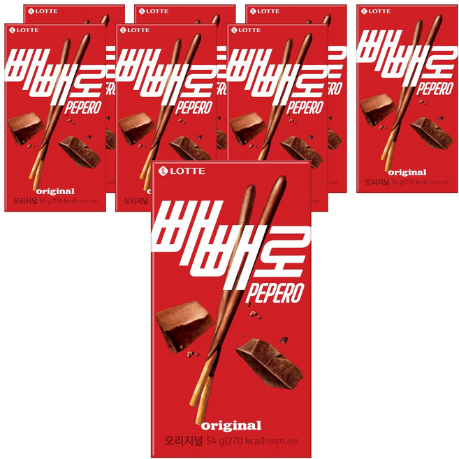롯데제과 초코 빼빼로 빅팩, 54g, 8개