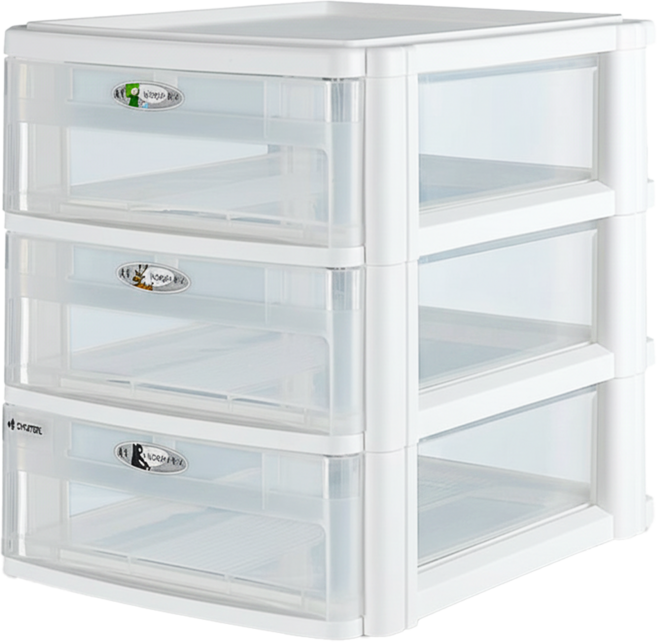 SHUTER 樹德 livinbox 玲瓏盒 PC-2403 275 x 350 x 300mm, 白色, 3層