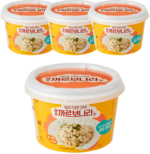 그로서리서울 밤이되면 곤약면 매운 까르보나라맛, 173g, 4개