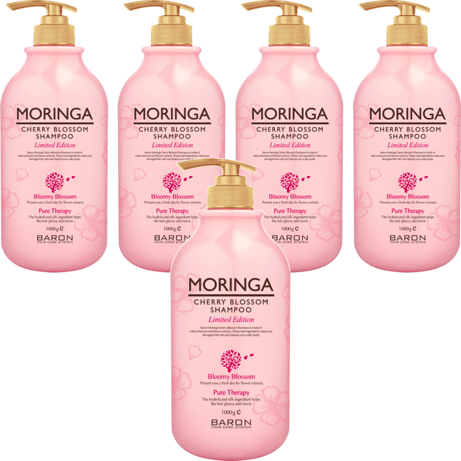 바론 모링가 샴푸 체리블라썸, 1kg, 5개