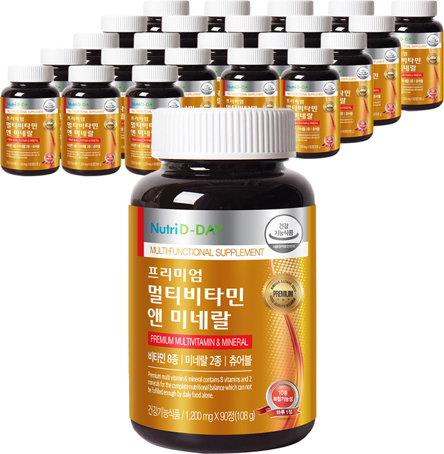 뉴트리디데이 프리미엄 멀티비타민 앤 미네랄, 90정, 24개
