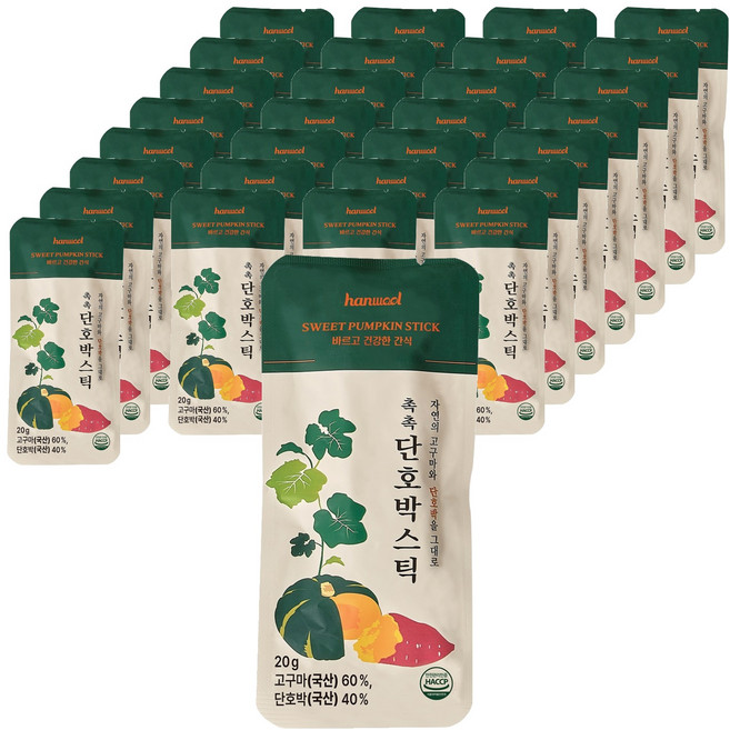 모랑모랑 촉촉 단호박스틱, 40개, 20g
