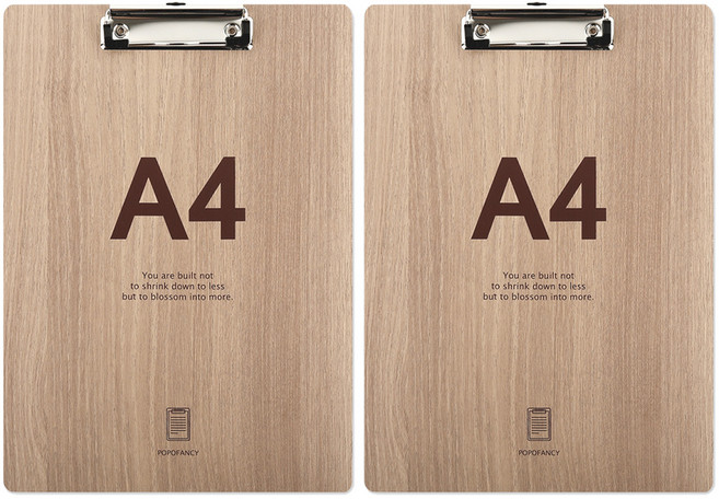 포포팬시 심플 우드 클립 보드, 혼합색상, 2개