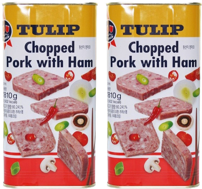 튤립푸드 촙트 포크햄, 1.81kg, 2개