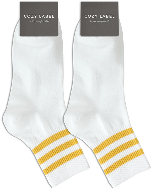 코지라벨 남성용 일상 스포티룩 패션 링글 양말 2켤레