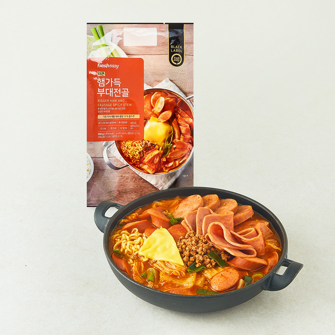 프레시지 더큰 햄가득 부대전골 밀키트 2인분, 868g, 1개