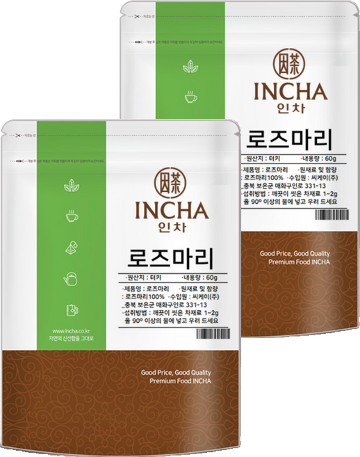 Incha 因茶 迷迭香, 60g, 1入, 2個