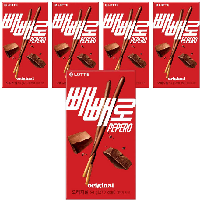 빼빼로 오리지날, 54g, 5개