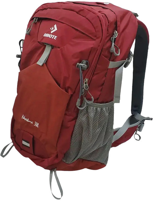 DIBOTE 迪伯特 專業登山休閒背包, 酒紅色
