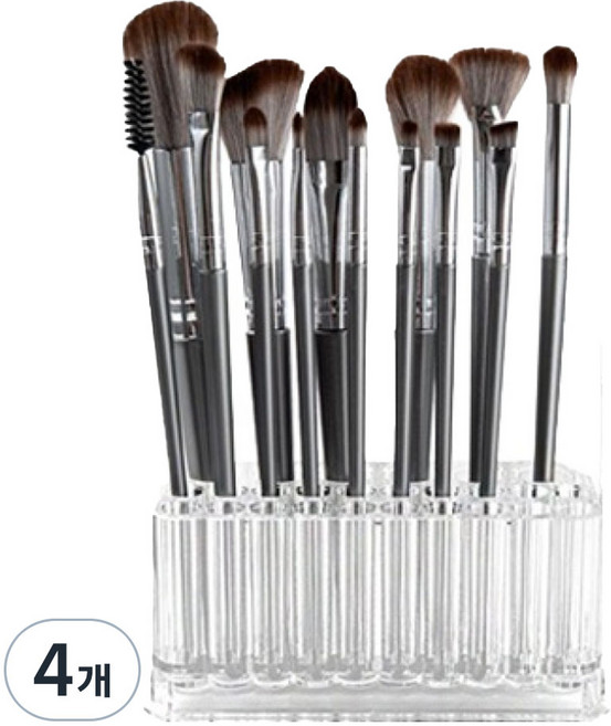 디오셀 26홀 메이크업 브러쉬 꽂이, 4개, 투명