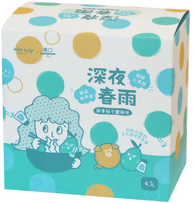 haha baby 豚骨柚子鹽春雨 4包, 334.8g, 1盒