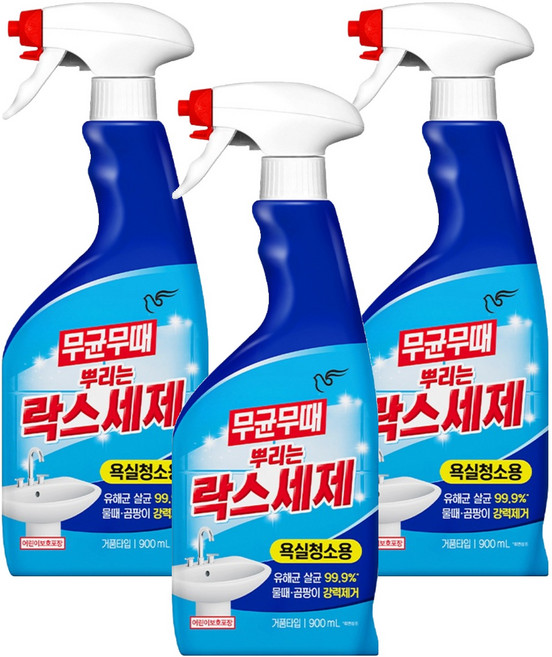 무균무때 뿌리는 락스세제, 900ml, 3개