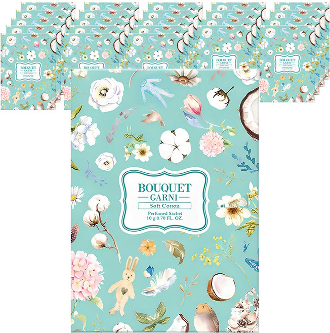 BOUQUET GARNI 衣櫥香氛袋 棉花香, 10g, 24個, Soft cotton